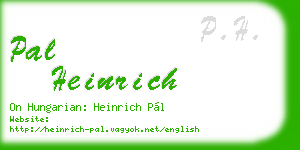 pal heinrich business card
